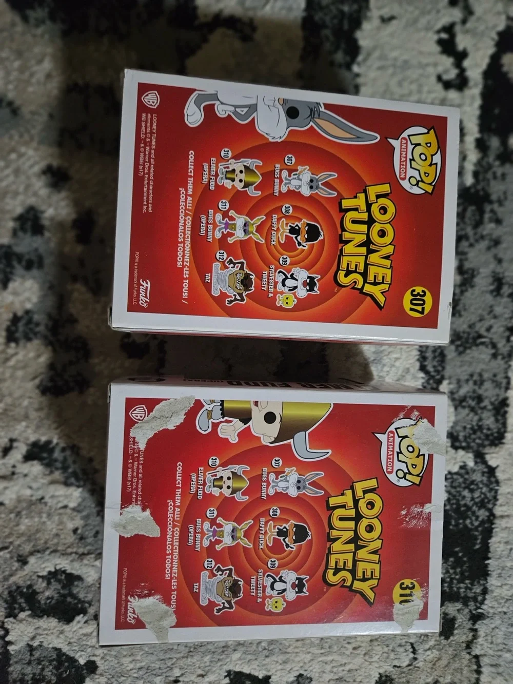 Funko Looney Tunes Bugs Bunny & Elmer Fudd Gold & Gray POP! Vinyl Set